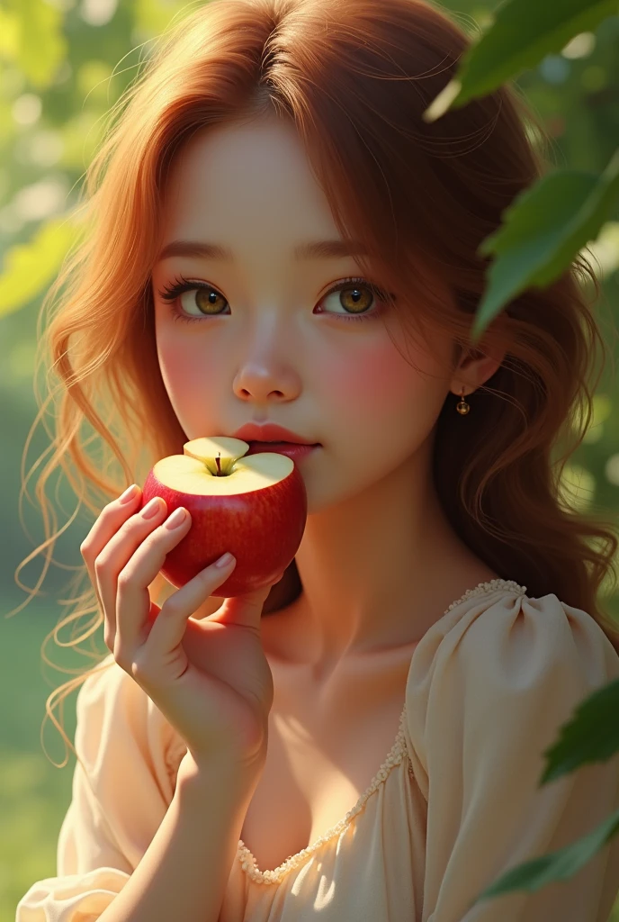 girl CHILD RED HAIR OF STRUTS, HOLDING TWO GREEN APPLES IN FRONT OF HER FACE, HOLDING AN APPLE, EATING ROTTEN FRUIT, A HOLDING APPLE IN HAND, GREEN APPLES, HOLDING MARACAS, WITH APPLE, SLIME, APPLES, SHE IS GUIDING A PEACH, SENTIENT FRUIT, GREEN SLIME, HOLDING EASTER EGGS, PROMO STILL, 3 4 5 3 1, photoshoot