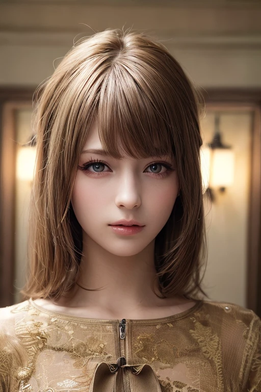 (masterpiece:1.3), (  top quality: 1.4), 
  cinematic lighting , 
( １ girls with light makeup),   beautiful face, (  realistic face), 
  beautiful hairstyle  ,
  Real Eyes ,   beautiful detailed eyes , 
(  real skin ),   Beautiful skin, 
(blouse), 
  absurd,  Charming, 
   ultra high resolution,   super real ,   very detailed, 
Golden Ratio,  

