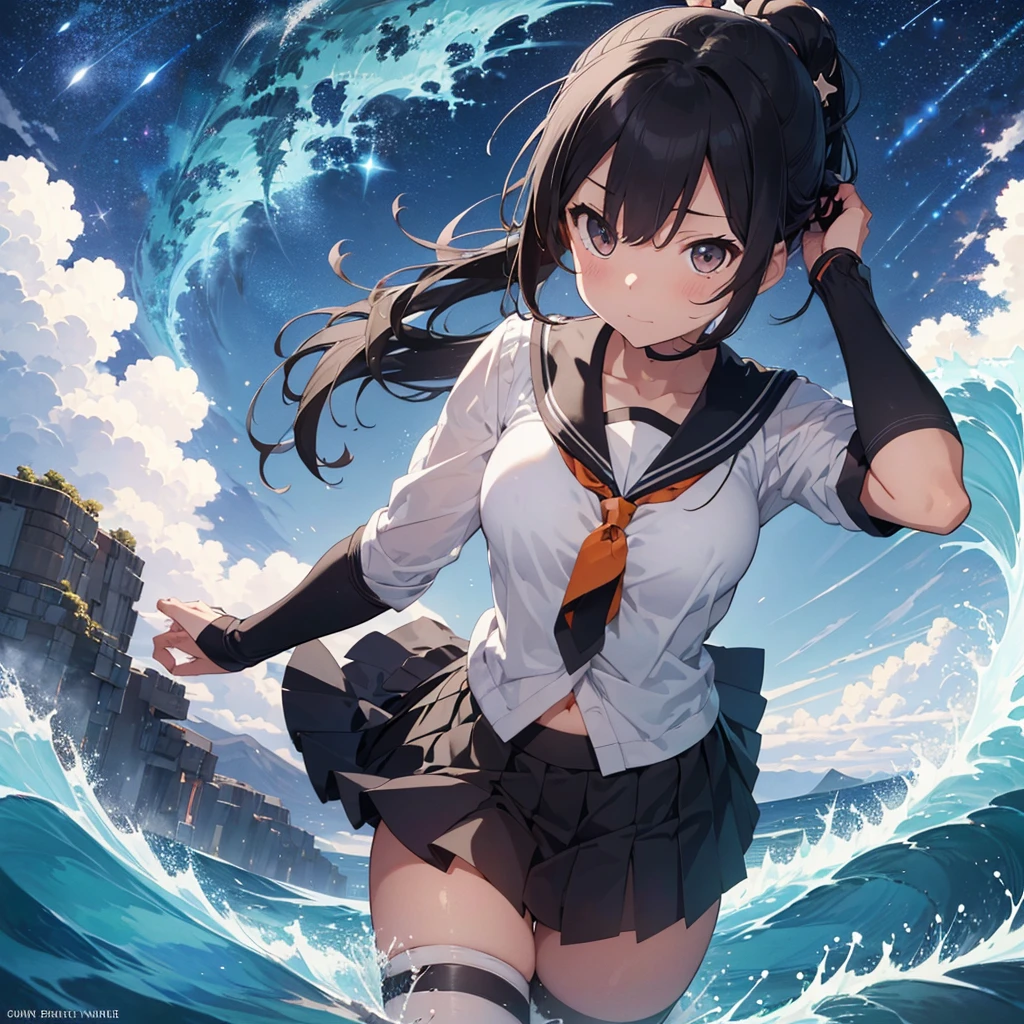1 anime girl in a purple dress standing in a pool of water, Anime Art Wallpaper 4K, Anime Art Wallpaper 4K, Anime Art Wallpaper 8K, Fondo de pantalla de anime 4k, anime epic artwork, Anime Wallpaper 4k, Fondos de pantalla de anime 4k, Gran Orden del Destino, Badass Anime 8K, Estilo anime como el destino/stay night, Mejor fondo de pantalla de Anime 4K Konachan