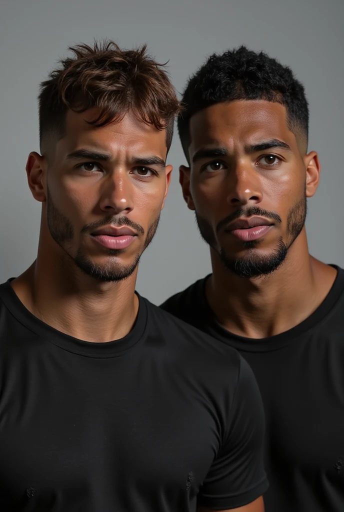 Neymar and Christiano Rounaldo in underwear and socks