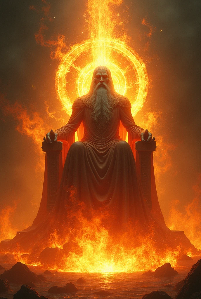 Clothed in fire and seated on his throne, God appeared to Ezekiel like a human. Colored light that looked like a rainbow surrounded him.