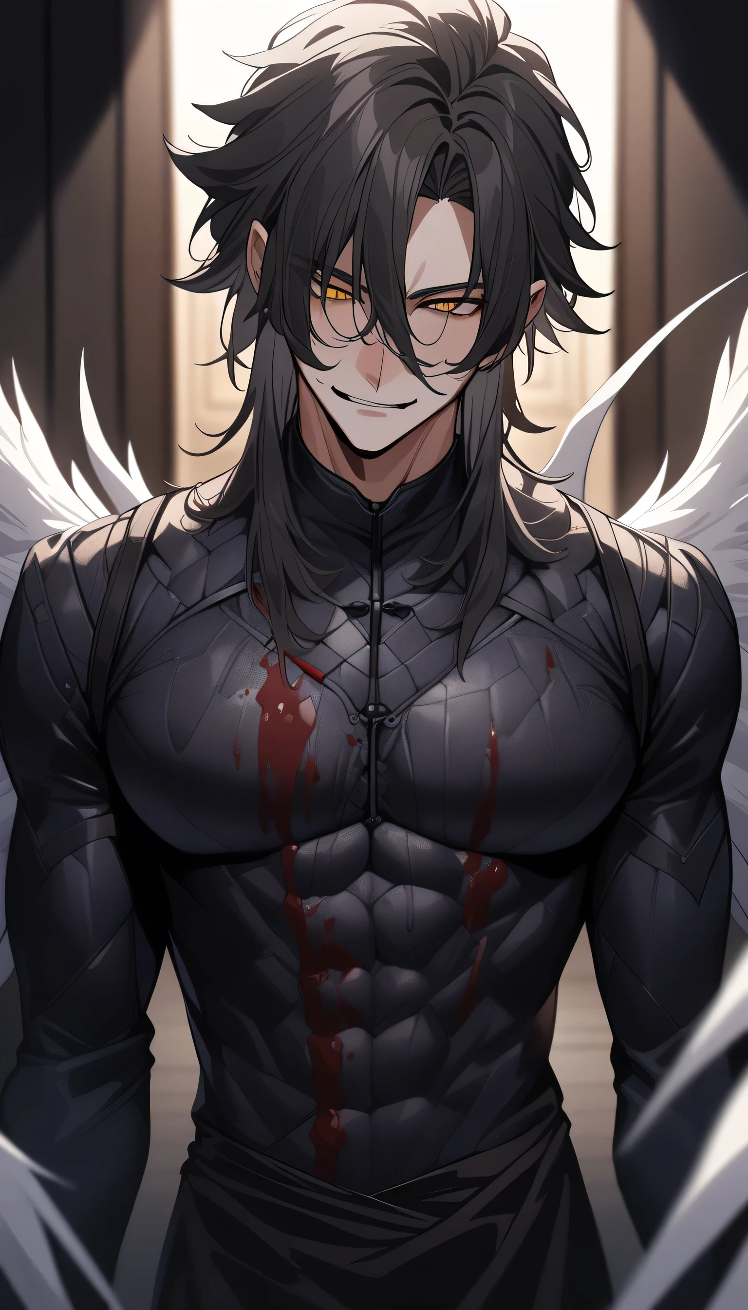 "(Masterpiece, best quality:1.3),man,Bottom surfing porn,long hair,Horny,Be a demon lord, Izuku Midoriya as Grim Reaper,man,sexy