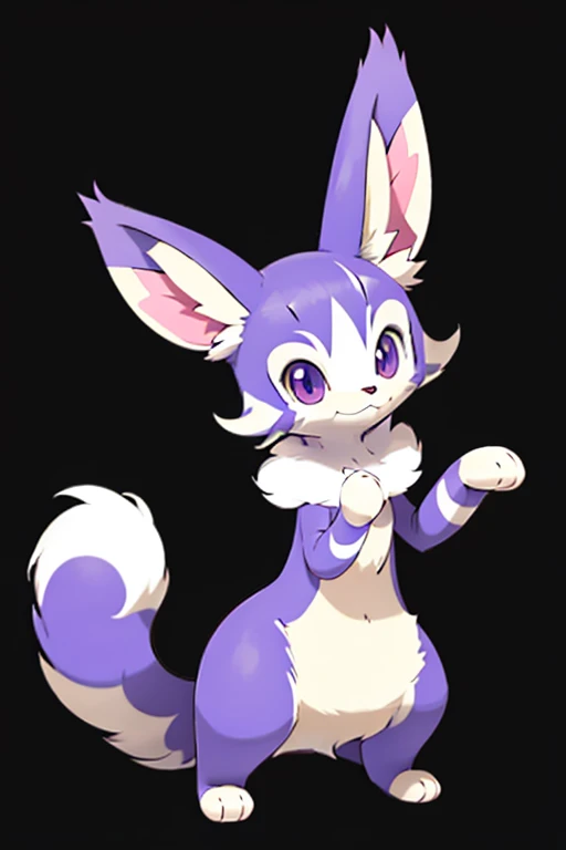 Female furry teenager purple cat with hair primarina pokemon tail Krystal fox star fox feet lopunny pokemon neck eevee pokemon pokemonai-fan style 