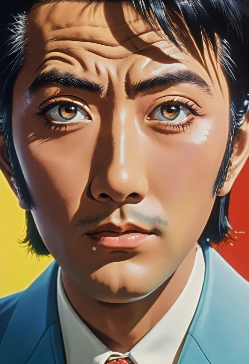  Manga characters,    1970's comic art   ,    1970's Japanese TV    show monster, detailed    Digital Paint,    bright color,    dynamic composition   , Dramatic lighting,    vintage aesthetics      , ( top quality,4K,8k,     high definition   ,masterpiece:1.2),  {{more}} ,(   realistic   ,photo   realistic   ,photo-   realistic   :1.37),   Extremely Detailed Eyes and Faces   ,   has long eyelashes,  Beautifully Drawn   ,   dynamic composition   ,Dramatic lighting,   bright color,   retro anime style poster 、  Retrofuturistic   ,1960s anime   ,   1970's Japanese TV   ,  Tosbraya Productions ,   Shigeru Mizuki  ,  SFX transformation hero  , Manga art,   Digital Paint