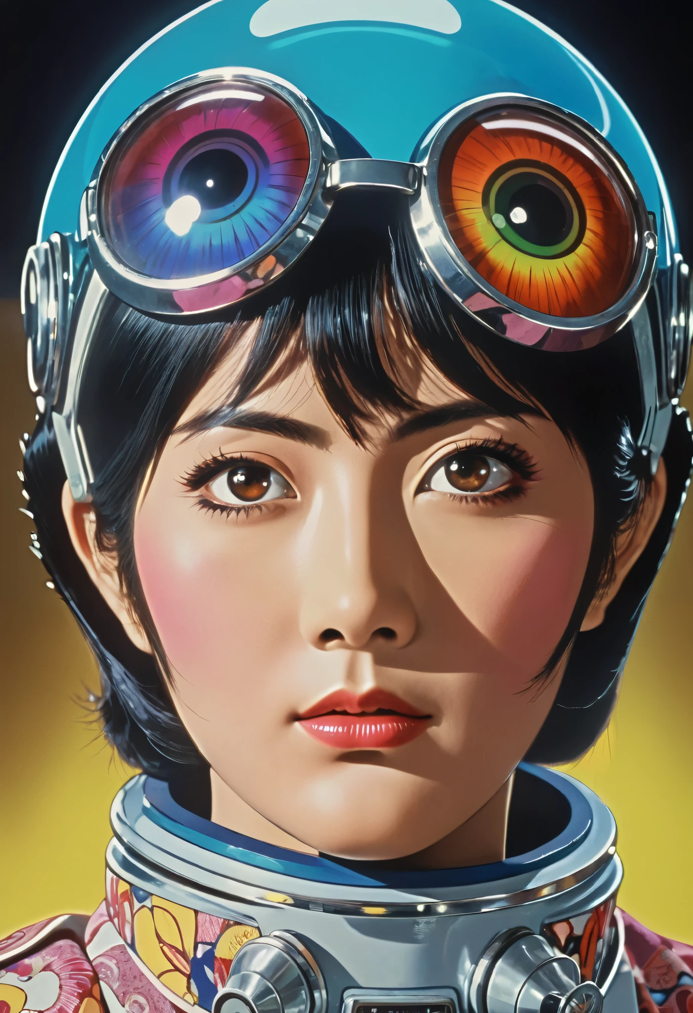  Manga characters,    1970's comic art   ,    1970's Japanese TV    show monster, detailed    Digital Paint,    bright color,    dynamic composition   , Dramatic lighting,    vintage aesthetics      , ( top quality,4K,8k,     high definition   ,masterpiece:1.2),  {{more}} ,(   realistic   ,photo   realistic   ,photo-   realistic   :1.37),   Extremely Detailed Eyes and Faces   ,   has long eyelashes,  Beautifully Drawn   ,   dynamic composition   ,Dramatic lighting,   bright color,   retro anime style poster 、  Retrofuturistic   ,1960s anime   ,   1970's Japanese TV   ,  Tosbraya Productions ,   Shigeru Mizuki  ,  SFX transformation hero  , Manga art,   Digital Paint