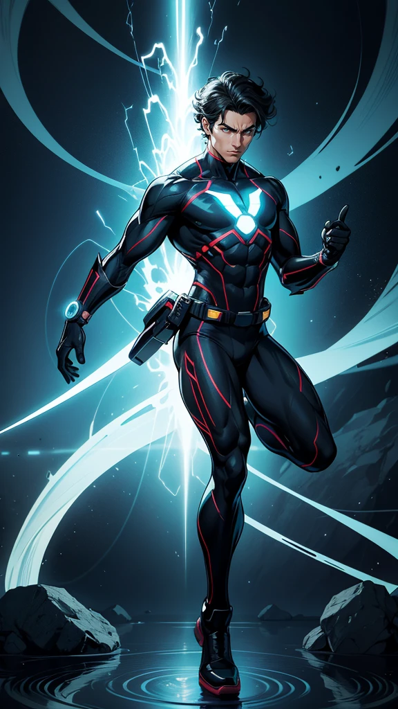 Create a bold superhero, with a modern uniform, full body, capable of emitting powerful sound waves and vibrations, controlling them to create shocks of energy that can disintegrate matter or affect molecular structures. He can also use these waves to "feel" vibrations from a distance, functioning as a kind of human sonar.
His origin: A musician who was involved in secret sonic weapons experiments for the government and was exposed to experimental frequencies.