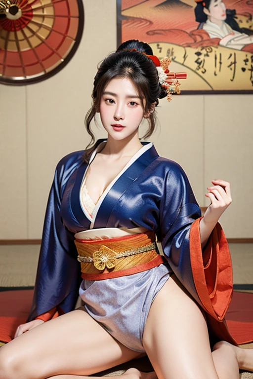 (masterpiece, top quality, best quality, official art, beauty:1.2),(最詳細清晰的contour和五官:2.0,contour:2.0) (1 Chinese goddess:1.5), Very detailed,(Dunhuang艺术:1.1),(Dunhuang,colorful:1.1)(flowers:1.3),most detailed,(Zentangle:1.2), (Dynamic flight attitude,Foot on the white clouds,Showing thighs:1.5), (blue sky, White clouds and bright moon background:1.3), (Chinese embroidered Hanfu:1.2), (shiny skin,camel toe:1.2), (Many colors:1.4), ,(earrings:1.4),