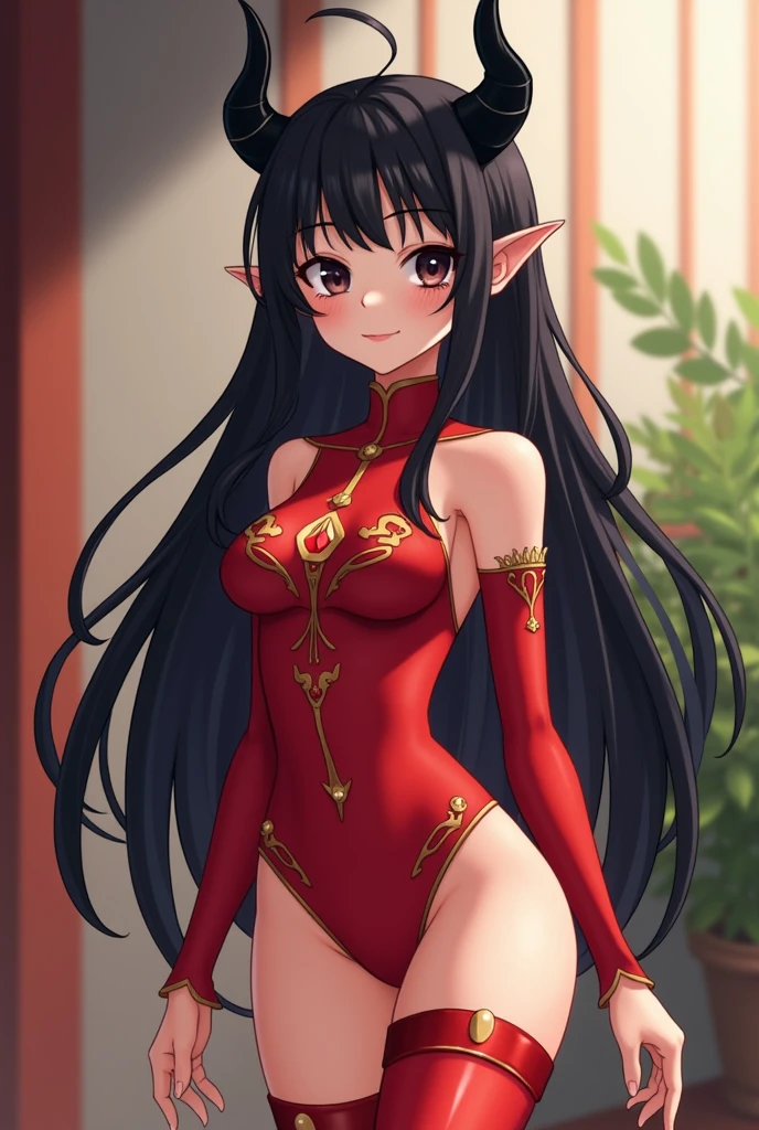 paya, cute elf ,girl, 1girl,(((little ,tiny little body,small))),(((6 years old))),((anime elf with extremely cute and beautiful black hair)),(((elf, elf ears))), (((flat chest))),((((black hair:1.35,ponytail braid hair,colored inner hair,ear breathing)))),(((red_eyes:1.3))),intricate eyes,beautiful detailed eyes,symmetrical eyes,big eyes:1.5,(((lustrous skin:1.5,bright skin: 1.5,skin tanned,shiny skin,very shiny skin,shiny body,plastic glitter skin,exaggerated shiny skin,illuminated skin))),(delicate detailed fingers,detailed body,detailed arms,human hands,(detailed face)), cute,slutty,erotic,daring,nsfw, zettai ryouiki,revealing clothing,show skin,(((Sexy red fur coat, red fur coat outfit, wearing a red fur coat:1.3,red winter coat))), ((red mini-skirt,red mini skirt with furry edge,visible thong straps)),((underpants strap)),(white gloves,red clothes,semi-naked,with little red clothing,(((furry edge clothing)))),(((intricate outfit,intricate clothes,embroidered outfit,ornate outfit,embroidered clothes,ornate clothes))), (dynamic pose:1.0),embarrassed,(centered,scale to fit dimensions,Rule of thirds), inside,indoor,((cozy gothic room)),scenery:1.25,((intricate scenery)),((winter decorations)),(Christmas tree:1.5), (Glossy winter ornaments),highres,sharp focus,(ultra detailed,extremely detailed),(photorealistic artwork:1.37),(extremely detailed CG unity 8k wallpaper),(((vibrant colors,vibrant theme))),(intricate),(masterpiece),(best quality),