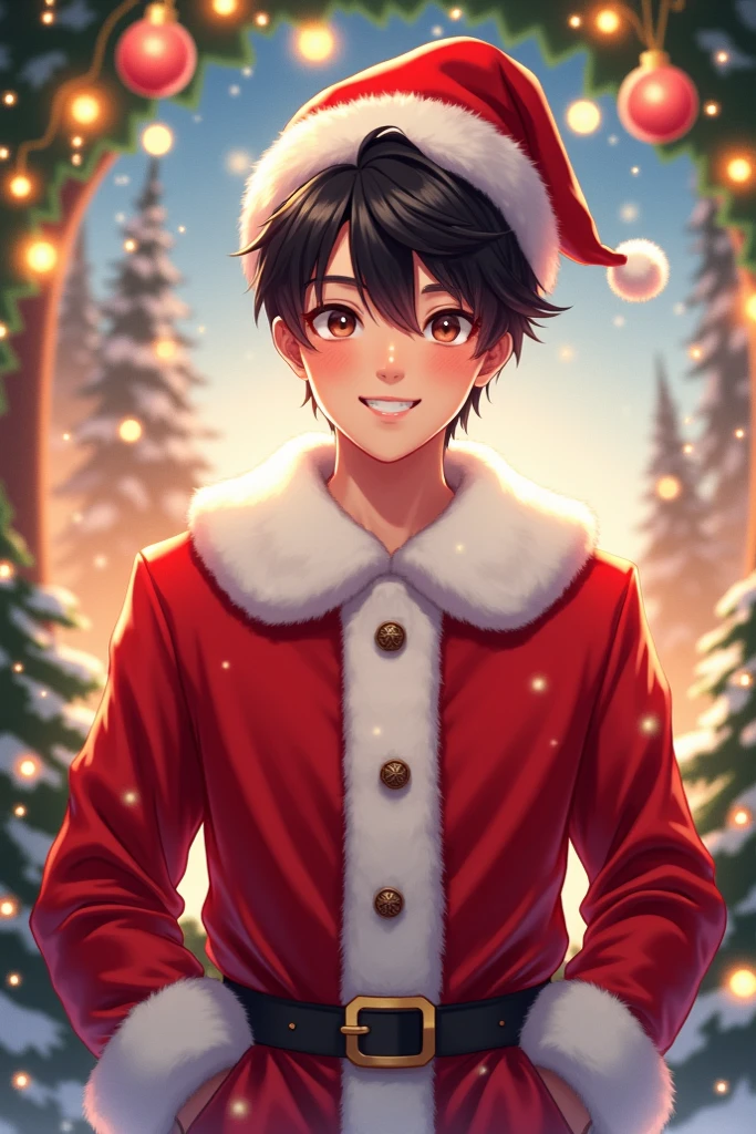 Sung Jinwoo in Christmas attire