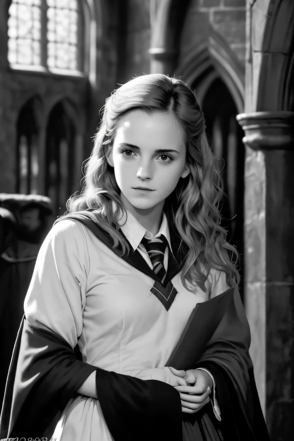  Photograph of the woman Emma2009 , em hogwarts,  wearing the Hogwarts school uniform. , sexy, naked, in rehearsed pose 