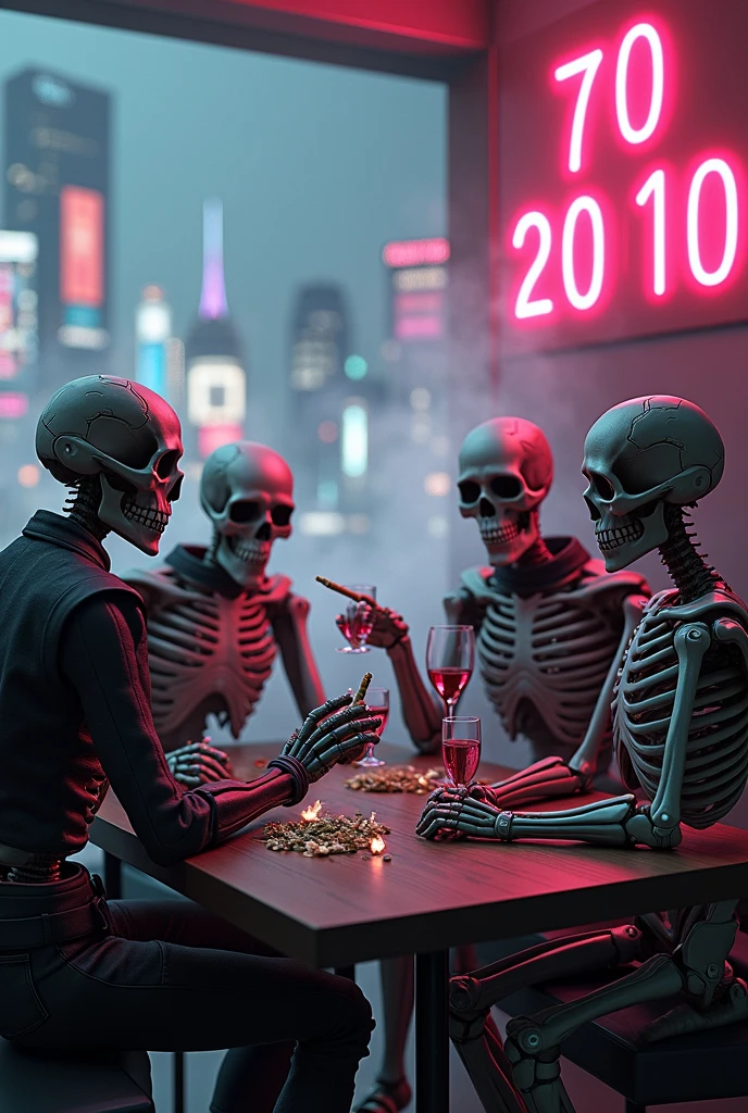 Skulls at a party 