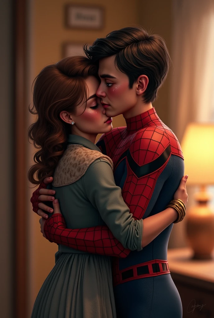 Zendaya kissing Tom holland