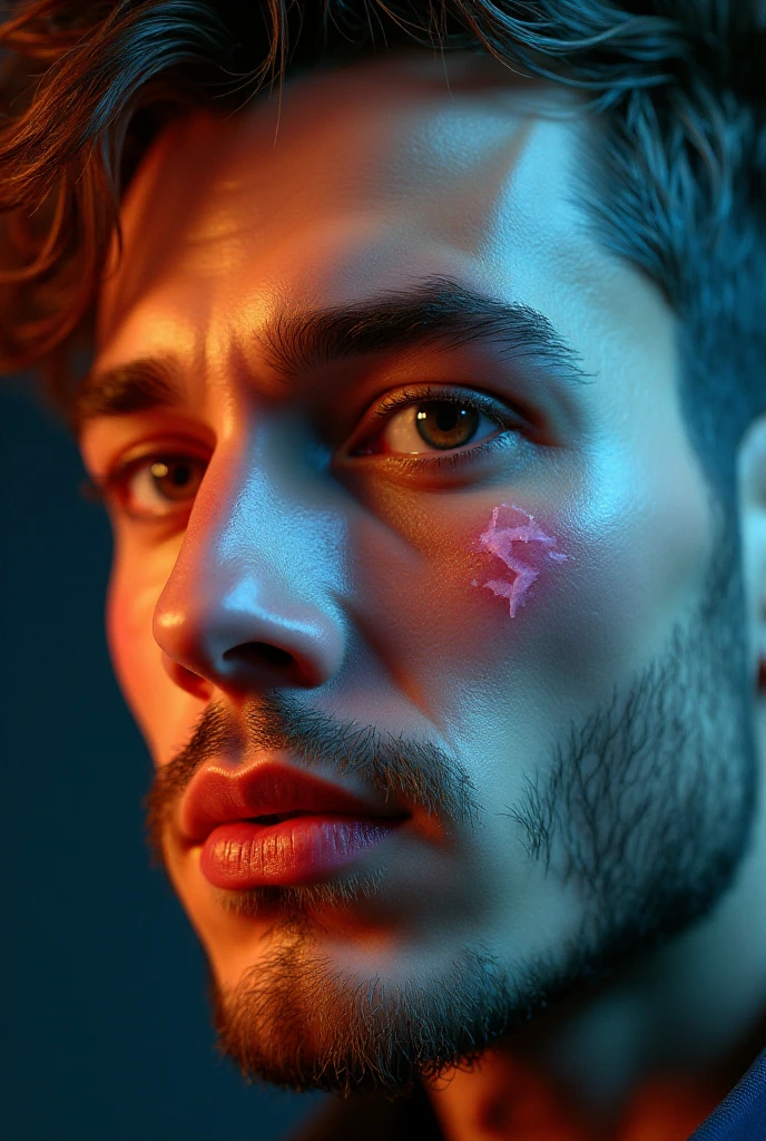 a man using seaart app,detailed portrait of man,realistic digital painting,beautiful detailed face,detailed eyes,detailed nose,detailed lips,1man,intricate details,photorealistic,3d render,studio lighting,masterpiece,hyperrealistic,vibrant colors,sharp focus,trending on artstation, TEXT "SEAART AI"