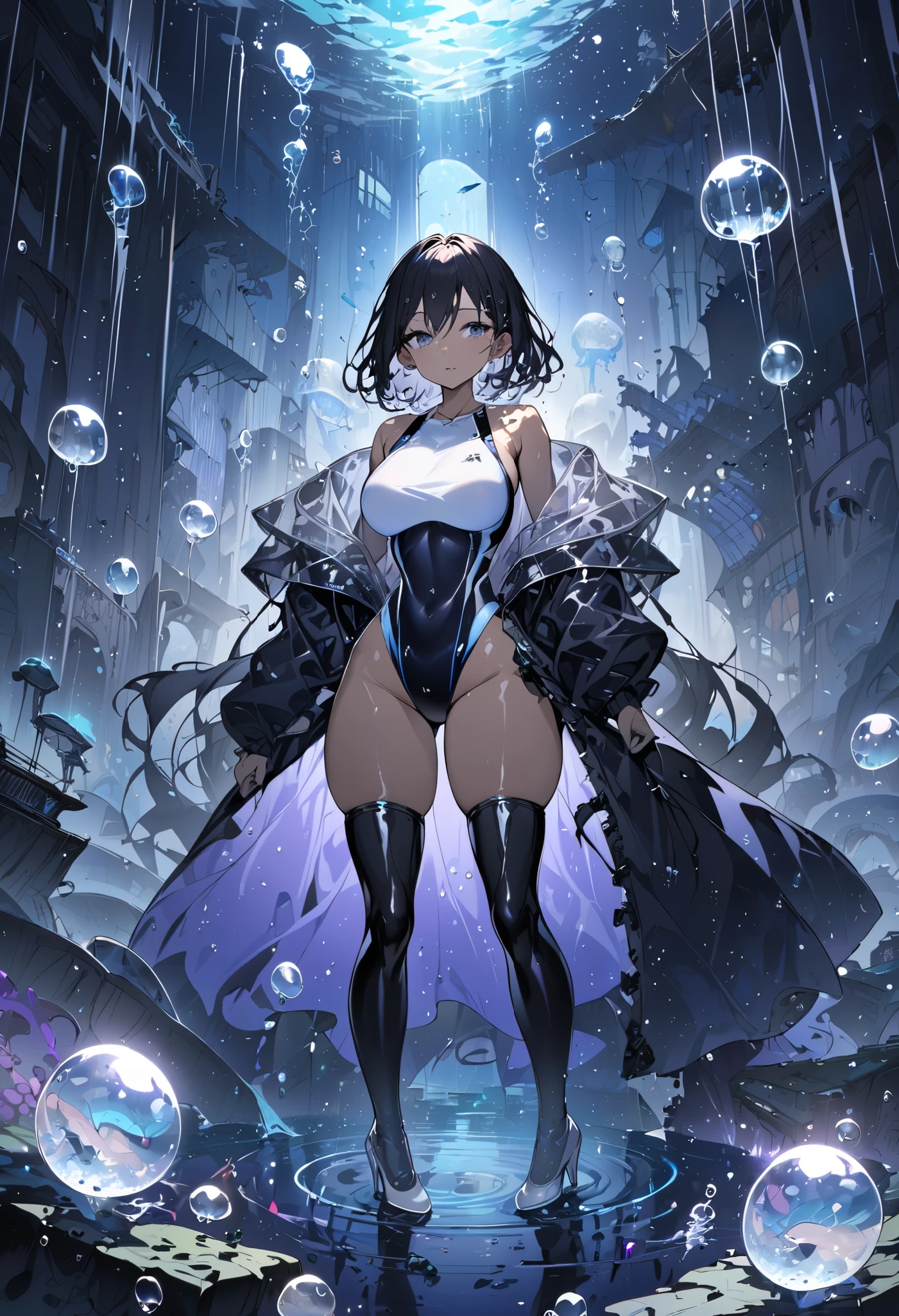 白hair,Portrait of an office lady in a strict suit, Smooth anime CG art,office worker, business woman. (face: double eyelid, thick lips, blush), (Performance: disgusted="half closed eyes"), "(hair: redhaid short hair)", (Pause: Raise your arms and straddle your legs) (masterpiece:1.2, highest quality, digital art, Surreal details, detailed digital art, realistic texture, Detailed CG, very high detail, digital illustration, Fisheye Mezmerizing View)