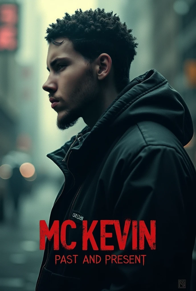 I would like to create an image in the style of the cover of MC Kevin's album "past and present"