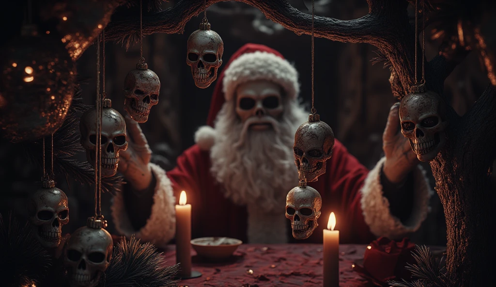 ChristmasWintery cozy knit blanket,cold frozen snow <lora:ChristmasWintery:0.6> cozy knit blanket, Khorne_World cozy knit blanket, skulls, chain, spikes, fantasy, fire, red glow, red theme <lora:Khorne_World:0.6>, (Masterpiece:1.3) (best quality:1.2) (high quality:1.1)