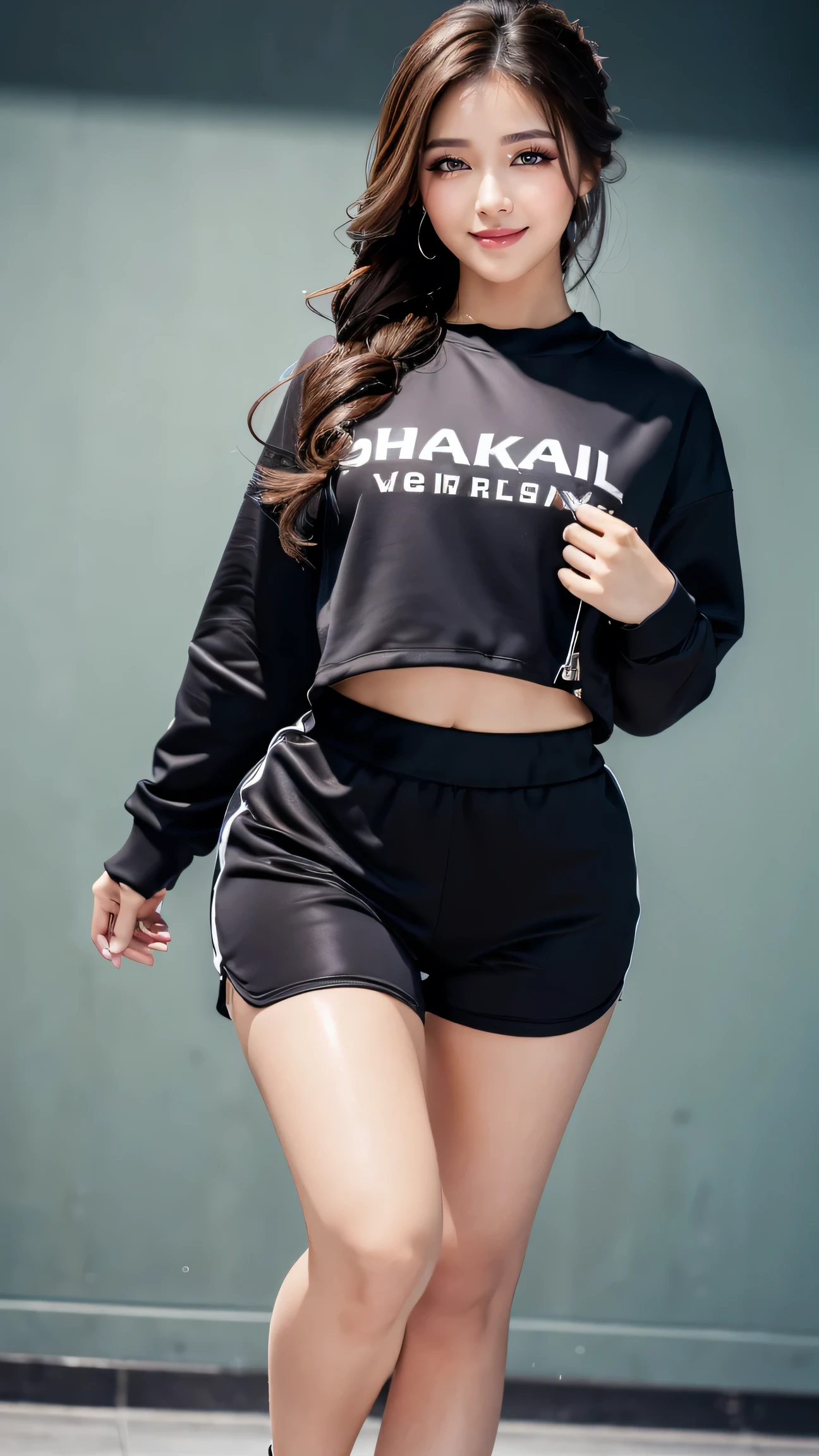 beautiful 18yo american supermodel, k-pop, itzy, dance wear, sporty, hoodie, dance, slender figure, blonde, detailed face, realistic eyes, fujifilm xt3