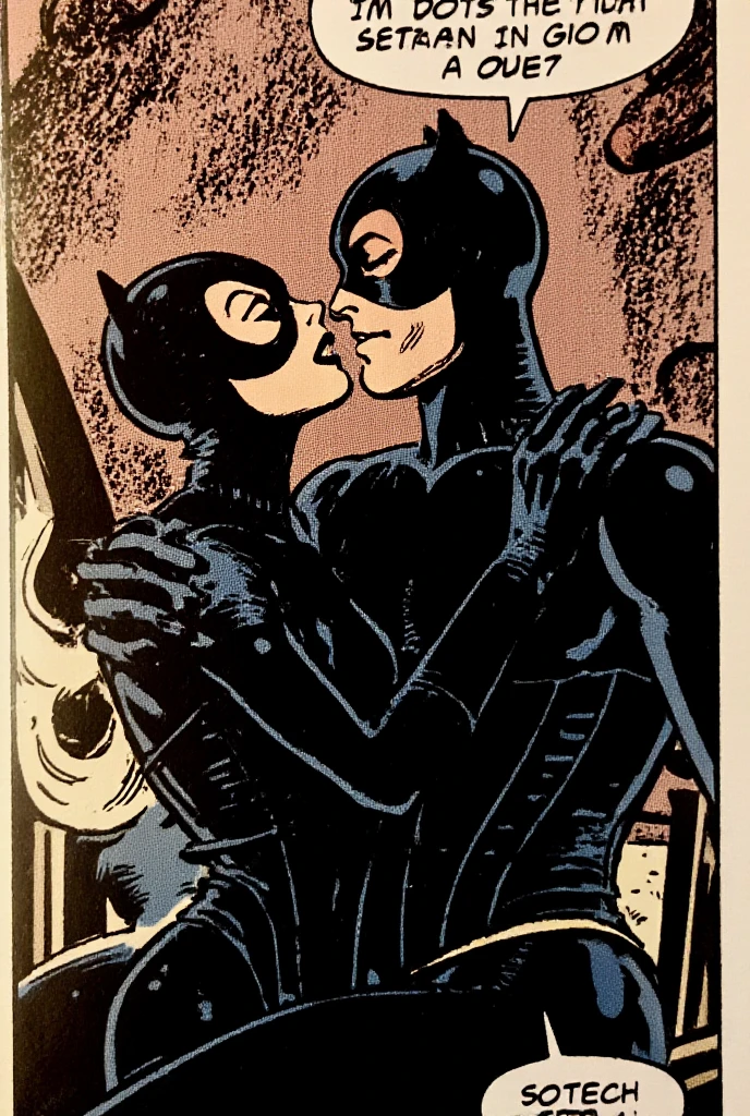 Catwoman giving Batman a blowjob 