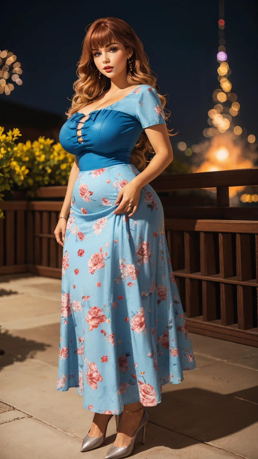 araffe woman taking a selfie in a blue dress in a bathroom, wearing blue dress, long blue dress, blue dress, wearing a blue dress, a blue dress, full covered dress, sky - blue dress, wearing a plastic blue dress, in blue dress, posing!!, belly free teal dress, dressed in blue, laced dress, flattering photo, Big tits, huge tits, no clothes, sexy, cute, wide hips, thick thighs, pear-shaped body, minimal clothes, thick ass, bbw, chubby stomach, thick nipples, nipple piercings, large areola, hard nipples, piercing through shirt, nipples hard through shirt, thick hips, minimal clothes, work out girl, low cut v neck shirt with cleavage, fat chubby stomach, bikini, fat round stomach, from side