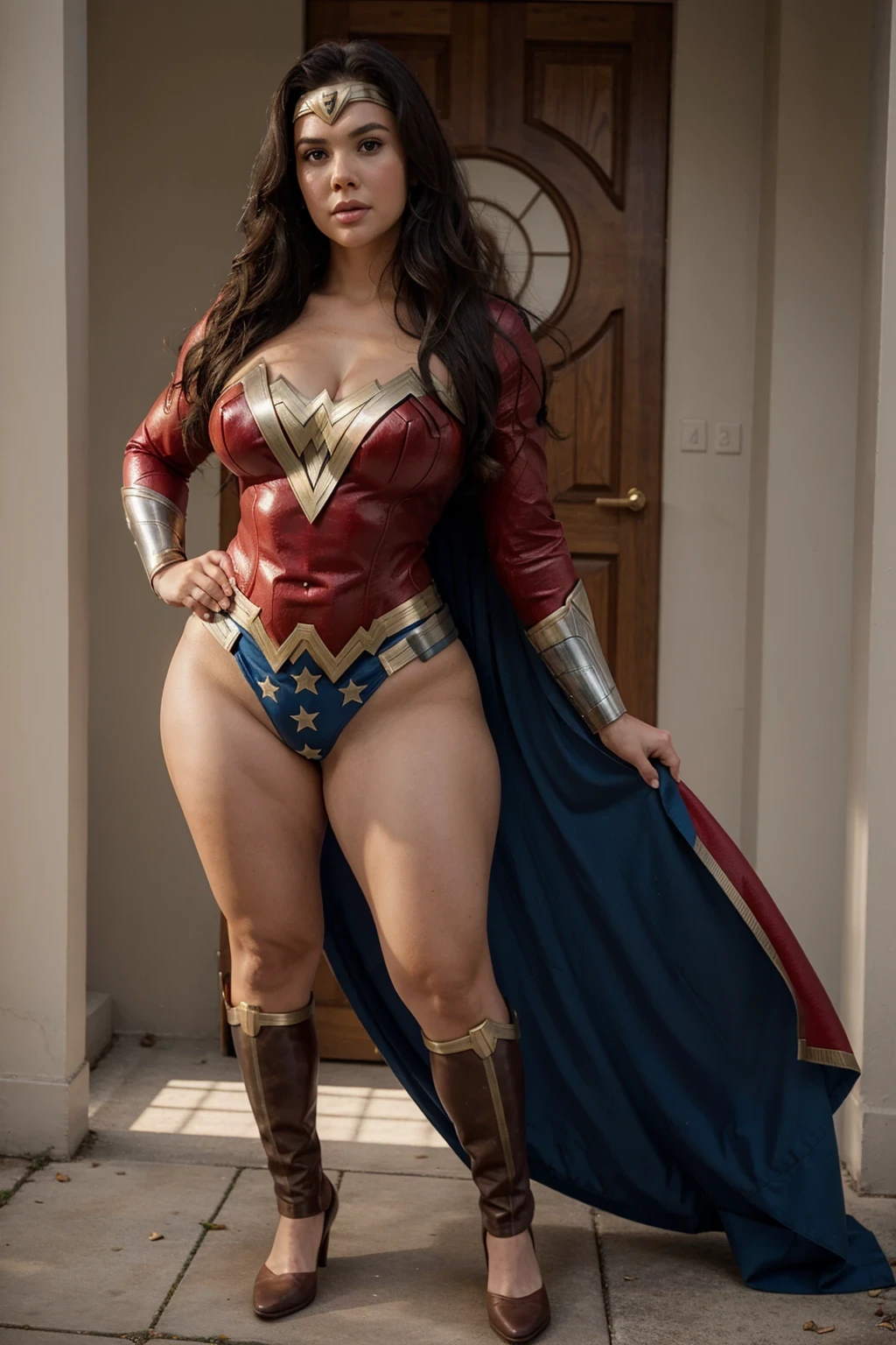 ((She is subdued by the cops. ((She is handcuffed by the thugs)), ((She is surrendered and groped by strong bandits)) (She's wearing stiletto high heels) ((Your blouse is tattered, Your mesh is tattered, his uniform is tattered, seu traje esta esfarrapado, your clothes are tattered, his pantyhose are shredded)). sem calcinha. no-bra. (( SUPERHEROINE WONDERWOMAN EXPOSTA NO MERCADO DE ESCRAVAS )) She's sweaty all over her body. She's screaming in terror, She's terrified, She's crying a lot. ela tem cabelos escuros, ela tem cabelos compridos. ((She's wearing red Fishnet Garter Belt socks.)) ((Wearing a thick metal necklace around the neck )) She screams and begs for mercy, Ela cai no choro. Wearing a thick metal necklace around the neck with a chain. ( your clothes are wet) (Seu suor escorre pelo corpo, Your body is shaking) (Your body is scratched, ela tem hematomas pelo corpo) (she's drooling, seus olhos revirados. Usando maquiagem pesada no rosto. (Your clothes are immoral, your clothes are indecent) Shibari, arms behind back:1.4), (hands on back), (obra-prima, melhor qualidade) 1.5, 1girl, sozinho, (sexy, mulher bonita, rosto perfeito, olhos perfeitos) , Samus Aran, vestido de couro preto, ajoelhada, corpo inteiro, (olhos azuis, cabelo loiro, cabelo longo), (Shibari, arms behind back:1.4), (hands on back)