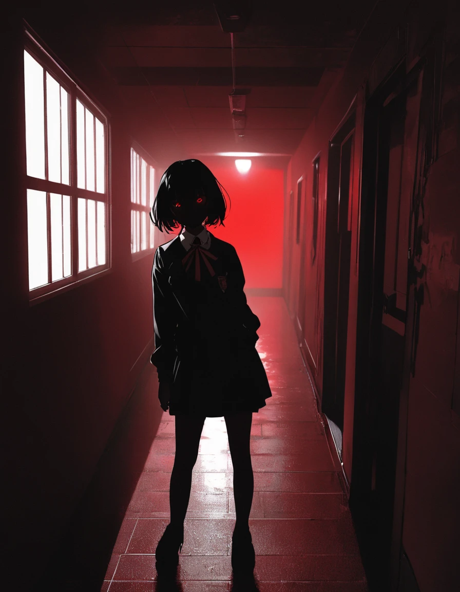1girl,<lora:loneliness_15_v2:0.8>,
night,dark,1girl,blood on face,scared,holding a bone,full body,outdoors,