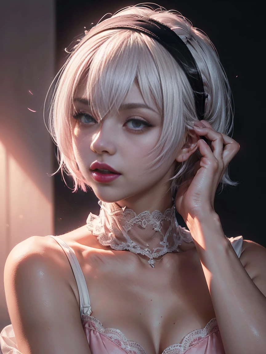 The prompts for the first theme are as follows:
"(Best Quality, 8K, 32K, masterpiece:1.3), Ultra-detailed, (Photorealistic:1.4), white colors, albino, Punk Girl, high Detailed eyes, Upper body, Luxurious punk hair, Edgy punk fashion, Avant-garde makeup, Street background, Backlight effect, Shallow depth of field, Blurry background, (fox ears)"