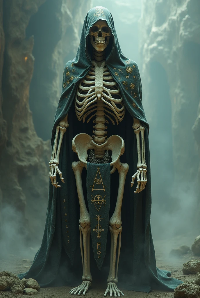 Magic Skeleton pirate on land with lots of jewelry