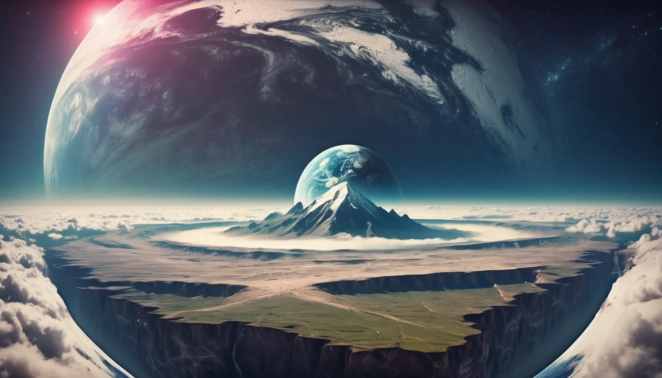 Dreamyvibes ,  art style: an epic photograph of the Earth taken from the top of the dark side of the Moon