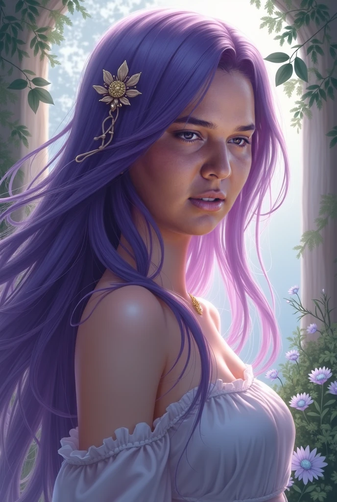 Realistic, full-body portrait of a young woman, 20 years old. perfect body, realistic perfect body composition, light purple hair blowing in the wind, wet body, waterfall scene. Perfect realistic beautiful green eyes, charming smile, perfect face overall, meticulously detailed hand-drawn highest image quality. fair skin, good looking, tattoo art, sexy sexy liquid acrylic 2cm outfit, warm dreamy light, volumetric light, adventure style pulp, dynamic gradient, true color, illustration graphics, highly detailed vector curves, simple, smooth and clean, vector art, smooth, character design, cinema, surrealism, posters, masterpiece collection, sunset, wet pigment. High image quality, meticulous detail, perfect work realistic real people. Perfectly realistic beautiful hands and fingers. Highest quality virtual images. --auto
