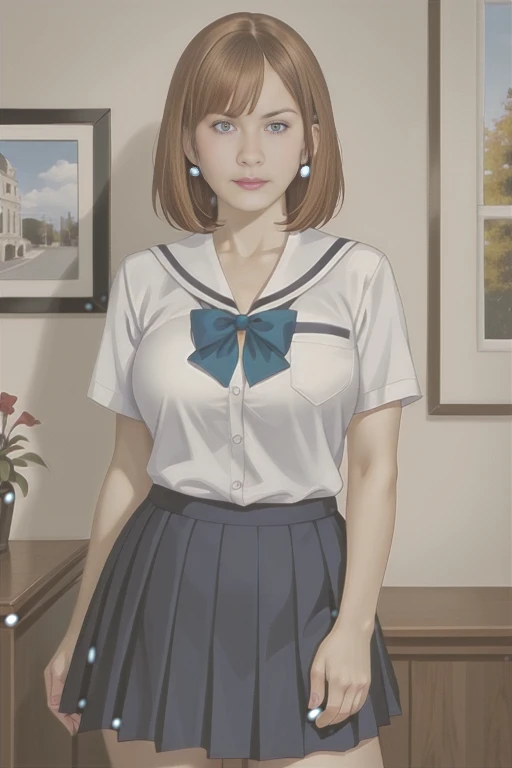 High-definition images, atmospheric perspective, 8K, Super detailed, Accurate, highest quality, 
1 girl, alone, chest, looking at the viewer, (look at the audience,:1.5),  
brown hair,  brown eyes, parted lips, smile slightly、underwear, panties, (japanese school uniform), 
 (navy blue mini skirt), (sit on a train seat:1.5), （spread your legs to the side:1.4)、underwear, panties, parted lips, 
 lips, (navy blue skirt), full body shot,  (((spread your legs, crossed arms))), showing sexy 、(whiteの panties:1.5), realistic ,
(white, collared shirt, ribbon tie),
(Do not expose your upper body:1.5),((Ceiling from below:1.2))、((from below:1.38))、
(turn your body toward the viewer:1.5) , (from below, look up:1.5), (( Japanese girl, short bob))