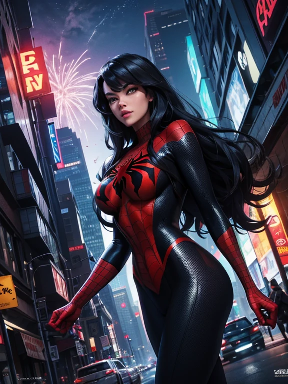 spider woman big tits spiderman and spiderman in the dark city, spider - artistic style of poetry, into the Spider Verse, Spider Verse, in spider verse, Spiderman in futuristic style, thousands of manners!!!, 3840 x 2160, 3840x2160, thousands of manners, hq 4k обои, rendering in sfm, super detailed render