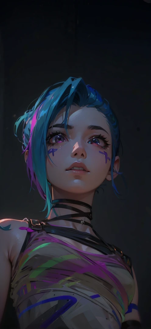 girl, jinx, attractive, 8k quality, best quality, clean, masterpiece, 