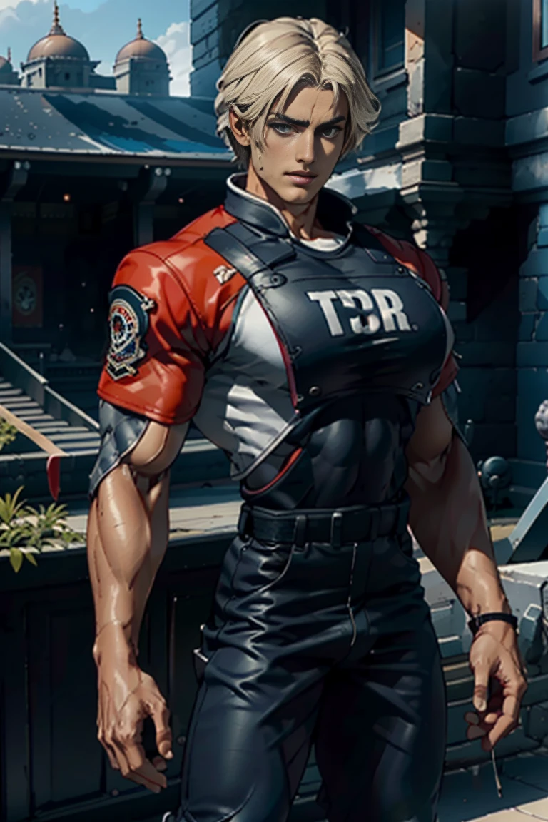 (   CG Details ), (   top quality  ), (   CG Details ), (   top quality  ), (), (Overall view) SWAT Clothing,    beautiful and charming young man,     makes muscles stiff ,   big breasts at the temple , 