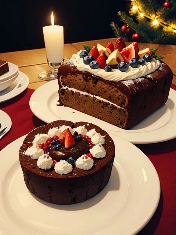 yulelog，
Chocolate Log Cake，
Fruit Bread，
Christmas Pudding，
Roots Platter，