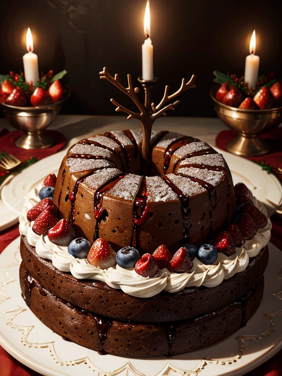 yulelog，
Chocolate Log Cake，
Fruit Bread，
Christmas Pudding，
Roots Platter，