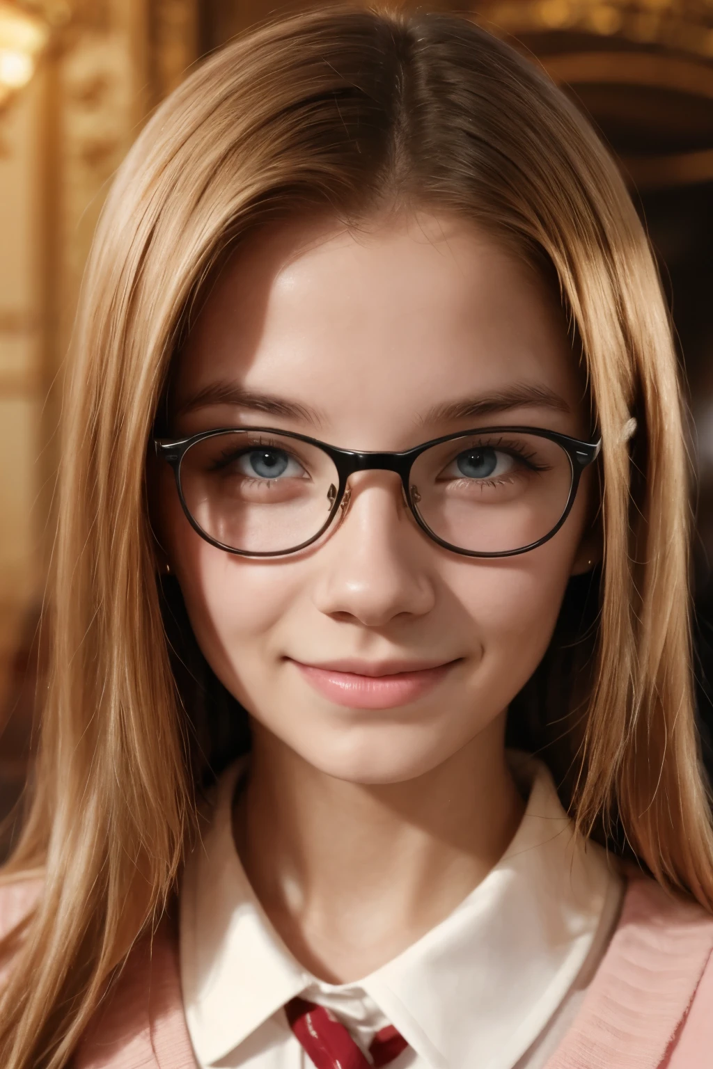 A young nerd, 18 years old, , linda,   hottie, uniform, glasses 