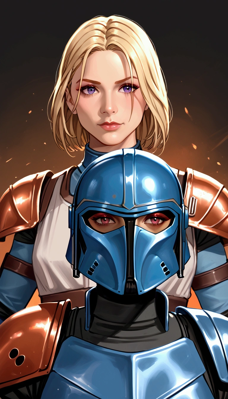 female mandalorian, hc, imersive backgound