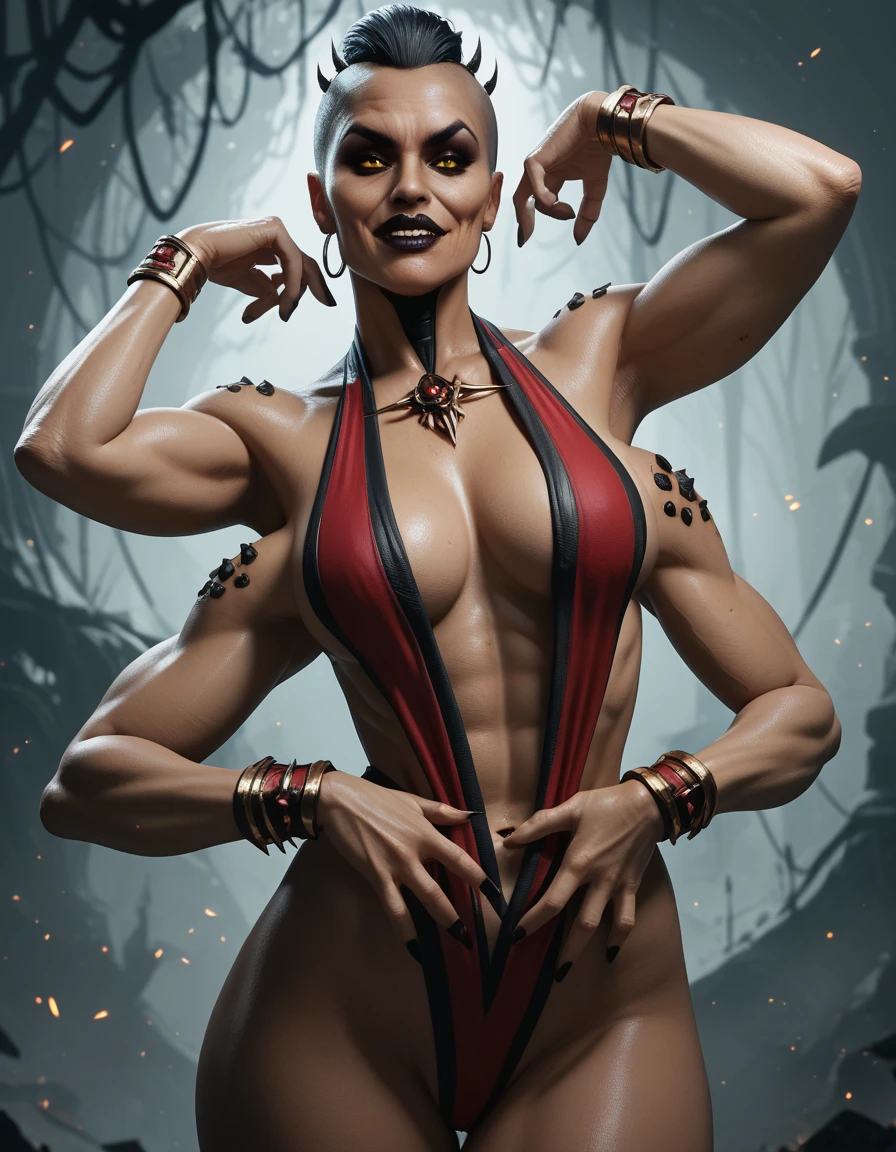 Sheeva (Mortal kombat), 4 arms, sexy posing