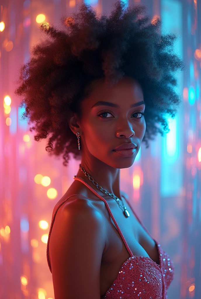 african woman, young, naked, short curly hair, septum piercing, dimples, thick collar around neck, naughty expression, white latex bodysuit, neon lights, giving blowjob, sucking dick, cum in mouth, cum leaking out of mouth, close-up, UHD, retina, masterpiece, accurate, anatomically correct, textured skin, super detail, high details, high quality, award winning, best quality, highres
