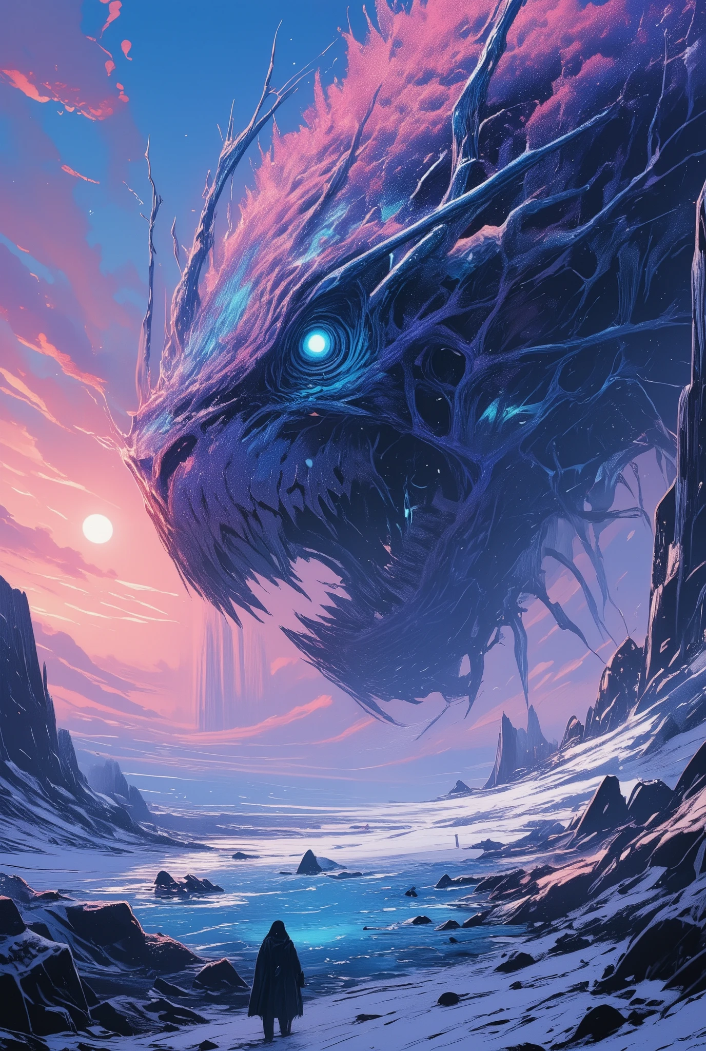 masterpiece, best quality, amazing quality, very aesthetic, high resolution, ultra-detailed, absurdres, newest, 
(arctic tundra), (the long dark:1.5),  
breathtaking visuals, intricate details, cool dreamy aesthetics, raytracing, 8k, ultra high definition, vibrant textures, dramatic, captivating visuals, detailed vector illustration, Pastel, 