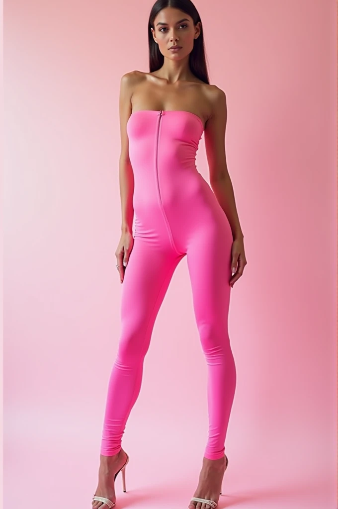 ultrarealistic high quality fullbody photo of 2 beautiful busty athletic european 18-year-old teen girls with cute hyperdetailed shy happy face and shoulder length platin-blonde classic bob and long legs, realistic round eyes, red lipgloss, decent makeup with eyeliner, wearing shiny metallic hot pink spandex longsleeve and metallic hot pink spandex leggins, hourglass body, outdoor photography, sunny day
