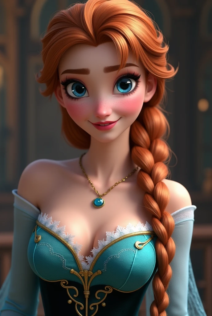 naked,  Anna from Disney&#39;s Frozen movie, high y sexy, magnificent face, perfect body, provocative, Beautiful, show breasts, huge breasts, high, sexy legs, huge breasts, Wide hips, busty, sexy, huge breasts, happy, stained with semen, unclothed 