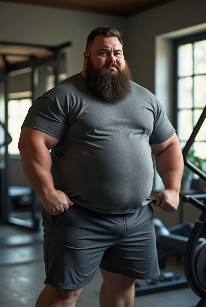 8KUHD HDR Very Extremely Realistic Very Detailed High Quality Create a professional studio-style Very Real photograph featuring a middle-aged daddy rugged muscle bears man , burly, very hairy, very beared big daddy muscle bear, and very realistic detailed rugged burly man and his husband in boxer shorts. Very Realistic boxer shorts, very realistic detailed shorts, very realistic hair, very realistic beards, very realistic thick chubby neck, very realistic neck lines, very realistic detailed neck, very realistic belly, very realistic burly chest, very realistic detailed hairy burly strong chest and arms, very realistic detailed hairy burly strong chest and arms, very realistic pecs, very realistic burly muscle bear body, very realistic nipples, very realistic burly muscle bear body, very realistic face, very realistic detailed face, very realistic eyes, very realistic detailed eyes, very realistic pupils, very realistic detailed pupils, very realistic nose, very realistic ears, very realistic facial features, very realistic burly arms, very realistic elbows, very realistic hands, very realistic pecs, very realistic belly, very realistic human man body, very realistic bellybutton, very realistic wrists, very realistic fingers, very realistic fingernails, very realistic shoulders, very realistic mouth, very realistic lips, very realistic detailed skin, very realistic skin, very realistic mens clothing, very realistic detailed mens clothing. Very Realistic Hairy Bearded Burly Muscle bear Photoshoot, A very realistic burly muscle bear man in a Gym, in a very realistic romantic and virile Gym scene. Very Realistic Intricately Detailed, Utilize all appropriate realistic lighting techniques for studio photography" very realistic detailed Gym surroundings, very realistic surroundings lighting, No Deformities, captured with a 85mm lens by a world famous photographer, Very Ultra Realistic and Very Realistic Photograph, Clear HDR Quality full with very realistic real details