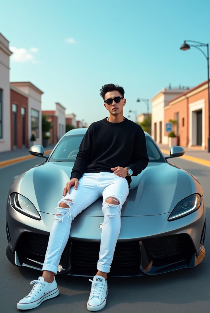 Sit on the sports car
