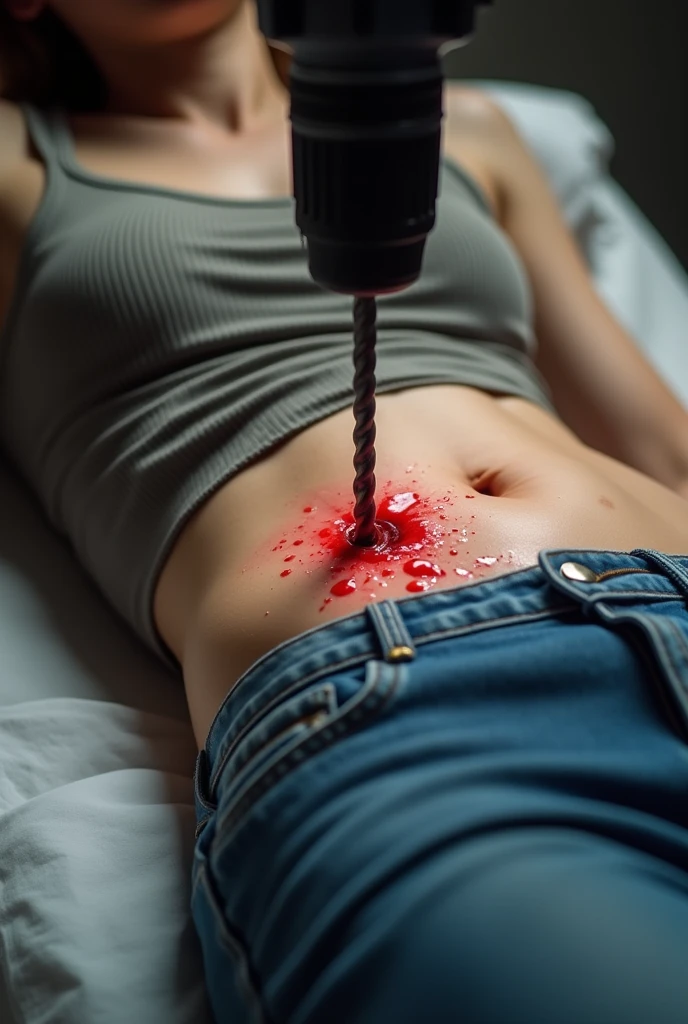 Japanese woman being vivisected, 20-year-old, operating table, laparotomy, During surgery, The most beautiful woman, The horrific treatment room, Evisceration, Highest quality, masterpiece, Ultra-high resolution, (Realistic:1.4), RAW Photos, (Real skin texture:1.3), (Film Grain:1.3),