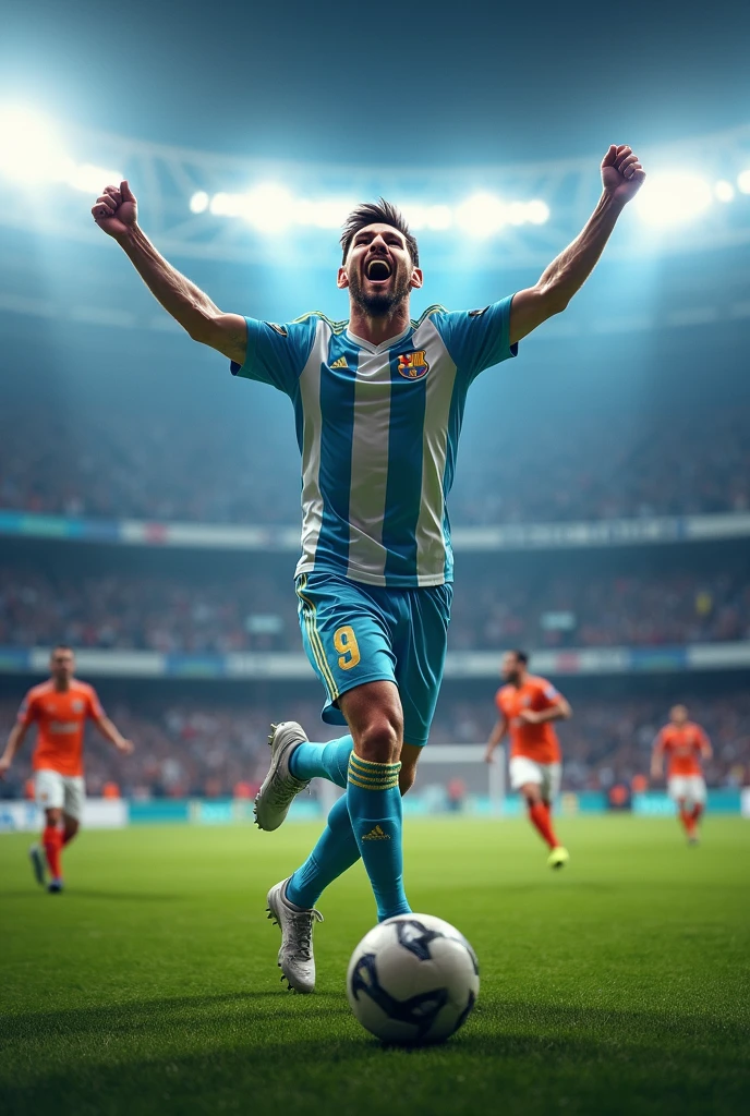 Messi celebrating siuuuu