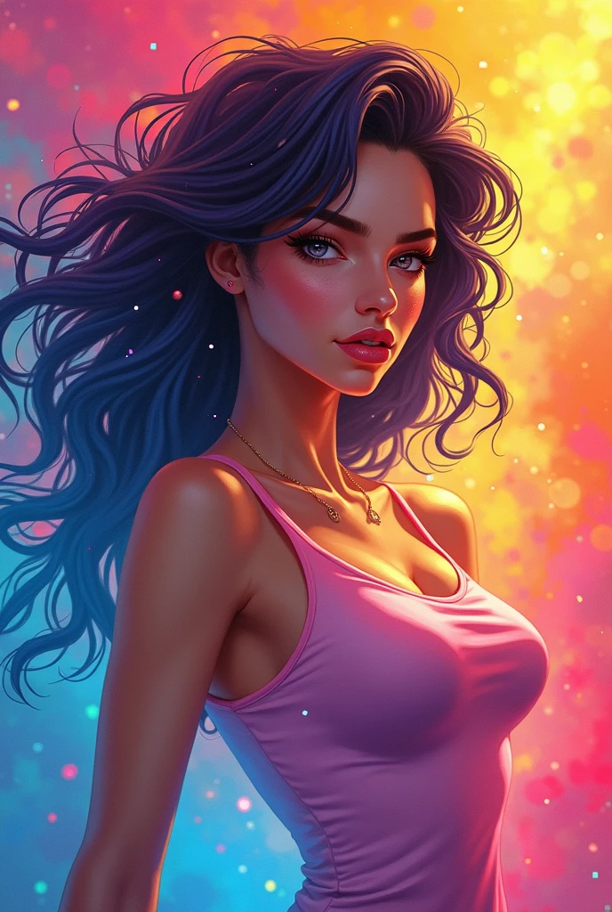 (Ultra Detailed,Ultra High Definition,Detailed Background),((2D)),((Flat Color)),((Colorful)),((Floating Colorful Water)),,1 Girl,Solo,Watch Viewer,Break,Strikes Back