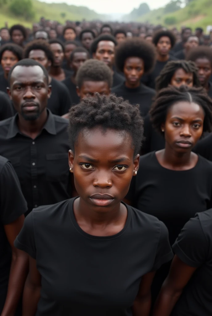 african s, fearful, surrounded by white soldiers