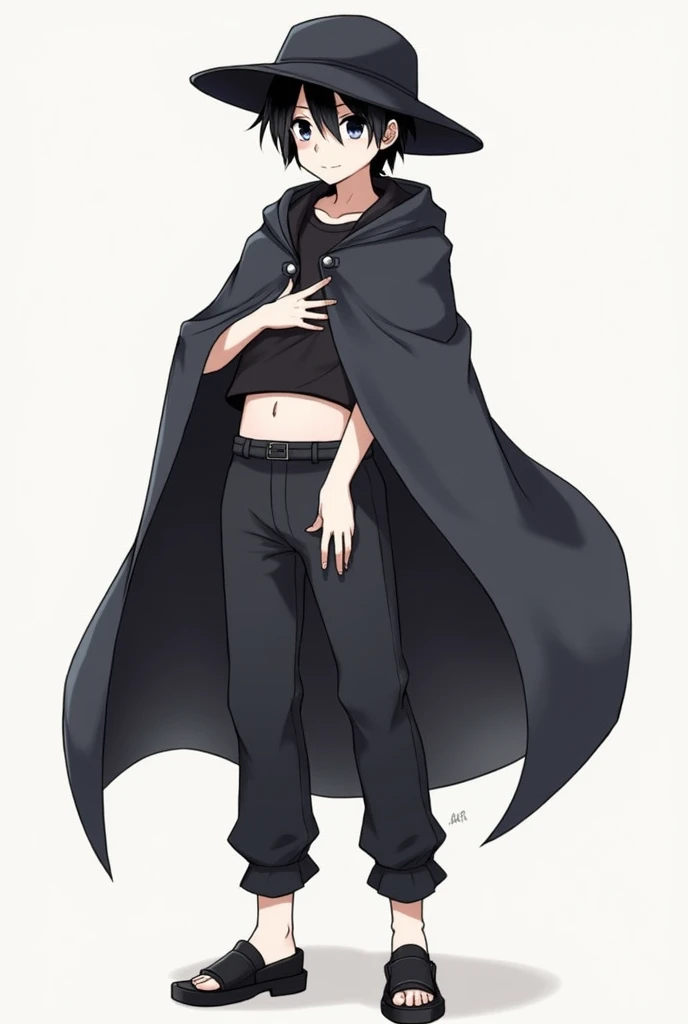 ((very tall girl)), 1 girl, full height, black very short hair, small breasts, in a long black leather raincoat, raincoat unbuttoned, small breasts, gray eyes, smiling