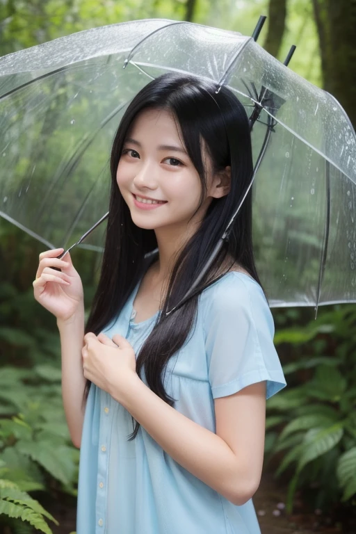 masterpiece, best quality,rain, in the rain, 1girl, flower, garden, <lora:sl_lye:0.8>